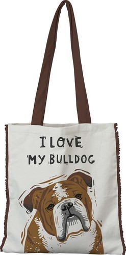 Borsa bulldog love cotone - borsa,