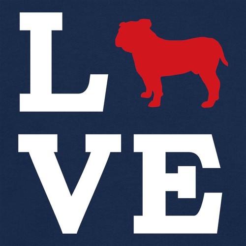 Love bulldog silhouette - love,