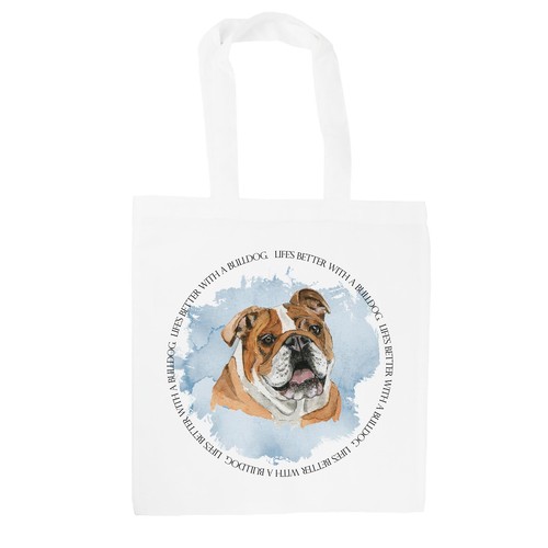 Bulldog tote bag - bulldog, la